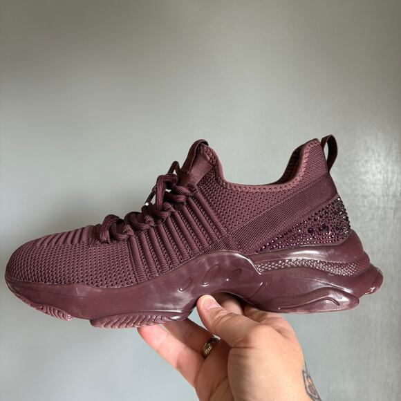 TORRID Women's 10WW Burgundy Chunky Active Sneaker Lace Up Jewels NWOT Active - Picture 3 of 13